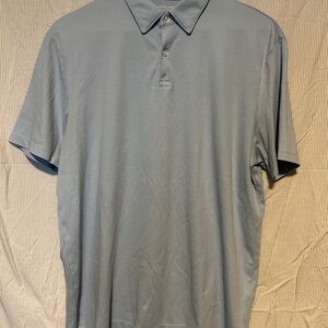 Charles Tyrwhitt Short Sleeve Polo Shirt Men’s Size L Blue Stretch Performance